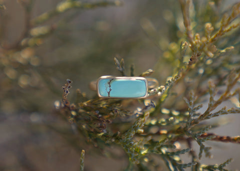 Size 6 - 14k Gold - Lucky Turquoise Ring